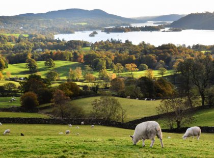Hiking in the Lake District offers majestic views over the lakes and mountaintops.