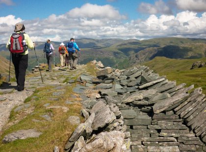 Cross a 2000-year-old Roman road which was built along the mountaintops to link the strongholds in the Lake District.