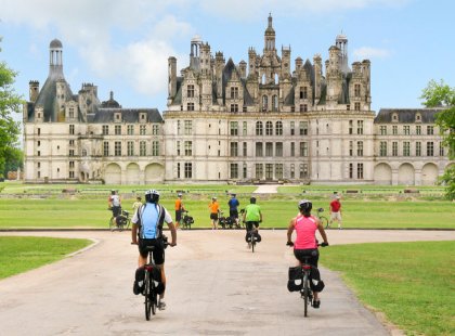 We ride from Blois to the impressive Chateau de Chambord--the Loire's largest and perhaps most recognizable marvel of French Renaissance architecture.