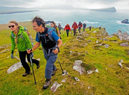 Enjoy a wonderful walk along coastal headlands, including Ballydavid Head on the Dingle Peninsula.