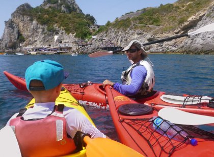 The Amalfi Coast's dramatic landscapes—natural rock arches, sea caves, hidden beaches and remote coves are best explored by sea kayaks.