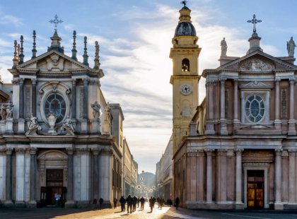 Our trip begins in Turin, Italy, the old capital of the Italian Kingdom. Turin played host to the 2006 Winter Olympics and is home to the Cathedral of Saint John the Baptist, which houses the famous Shroud of Turin.