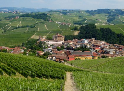 We hike in the famous Langhe wine region and enjoy wine and cheese tasting in the village of Barolo. The Barolo wine is considered the heavyweight champion of Italian wines.