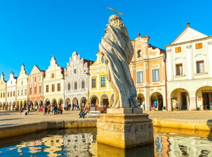 Telč, a UNESCO town, has retained the same appearance for centuries with its wonderful Renaissance architecture.