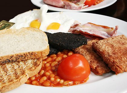 A full Scottish breakfast is the perfect way to fuel up for a big day of hiking.