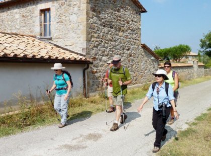 Established 2,000 years ago, the Via Francigena follows cypress-lined pathways past charming hilltop villages filled with historic abbeys and castles, amphitheaters and catacombs.