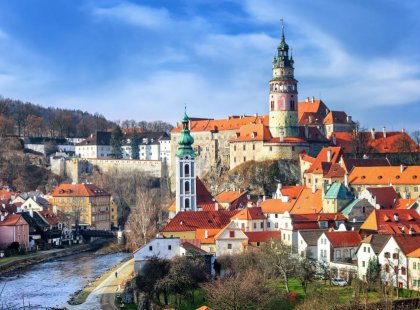 We cycle into Cesky Krumlov – a magical and ancient town. We have time to explore and peruse the traditional shops of the Old Town.