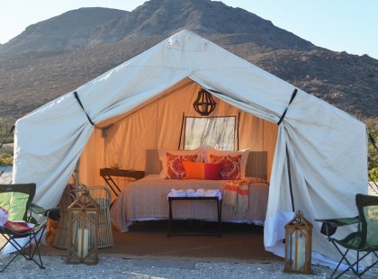 Two nights beach camping in safari-style tents