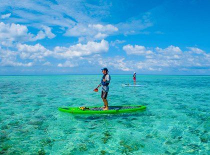 Stand up paddle boarding is just one more way to explore this slice of paradise.