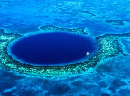 The Blue Hole is one of the world's premier diving and snorkeling destinations.