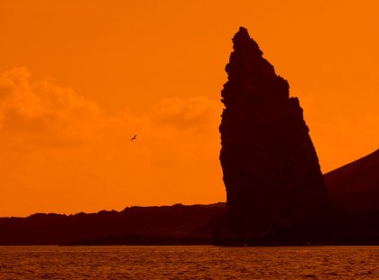 The Galapagos Islands were formed through the layering and lifting of repeated volcanic action.