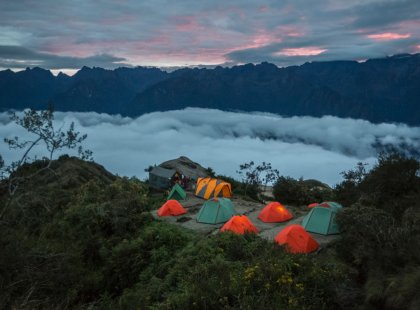 En route to Machu Picchu, we camp out for three nights on the classic Inca Trail.