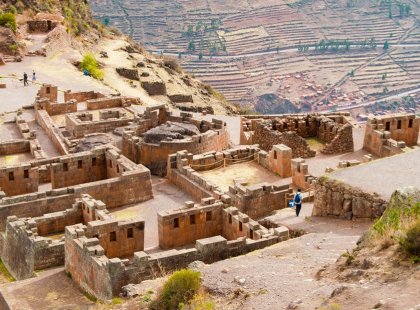...and then hit the trail for an uphill hike to the nearby Pisac ruins, one of the most important and well-preserved ruins in the Sacred Valley.