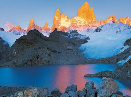 Patagonia is filled with emerald green forests, azure blue lakes and majestic glaciers.