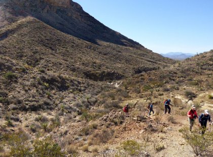 Enjoy hiking through Persimmon Gap along a trail surrounded by the oldest exposed rock in Big Bend National Park.