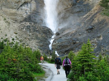 Water and ice feature prominently in the northern Rockies as thundering waterfalls, turquoise lakes and massive glaciers abound.