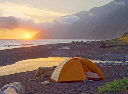 Our guides lead us to incredible campsites along our 25-mile trek down the coast.