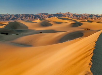 Take a sunset stroll on the golden Mesquite Flat Sand Dunes.