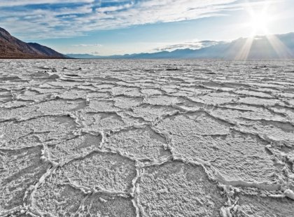 No adventure in Death Valley would be complete without a visit to the Badwater Basin, the lowest point in North America (282 feet below sea level).
