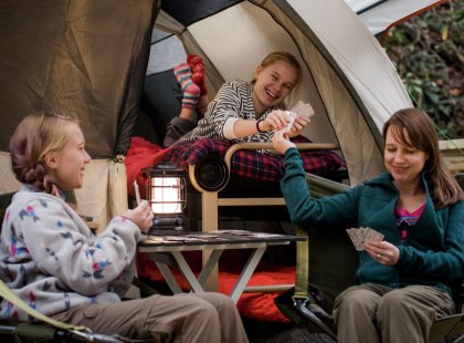 Relax and have fun in your deluxe camping accommodations.