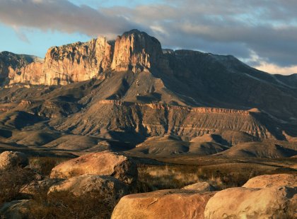 Hike in Guadalupe Mountains National Park, containing one of the finest examples of an ancient fossil reef in North America and home to a diverse assortment of Chihuahuan Desert flora and fauna.