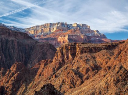 Enjoy ever-changing vistas of the Grand Canyon’s remarkable formations as we hike through layers of geological history.