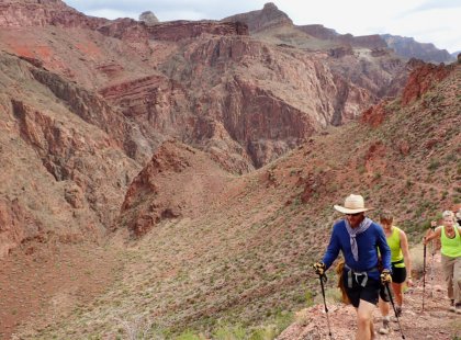 Our exceptional, experienced guides lead the way and teach us about the canyon’s natural and human history, unique geology and flora & fauna.
