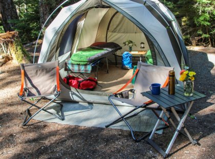 Showcasing REI’s top-of-the-line gear, our deluxe accommodations take camping to the next level.