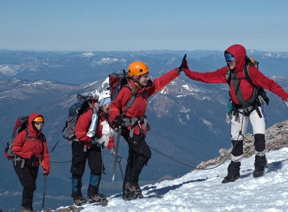 Enjoy the comradery of and shared determination as you attempt to summit Mount Shasta.