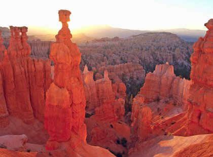 Thor's Hammer, one of Bryce Canyon's iconic hoodoos, formed over eons by the powerful forces of erosion.
