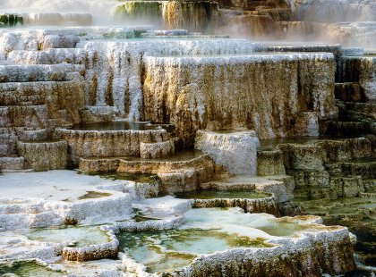 Visit Mammoth Hot Springs, site of some of Yellowstone’s most fascinating geothermal features.