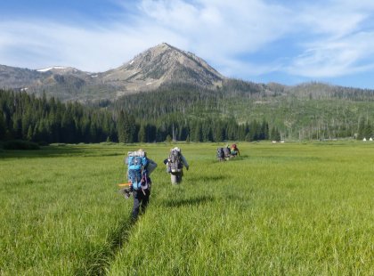 Tucked away in the remote northwestern corner of Yellowstone National Park, the 75-mile-long Gallatin Mountain Range creates a dramatic backdrop for an unforgettable four-day wilderness backpacking adventure.