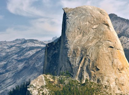 Spectacular Half Dome, towering over Yosemite Valley, is one of America's most iconic and photogenic peaks.