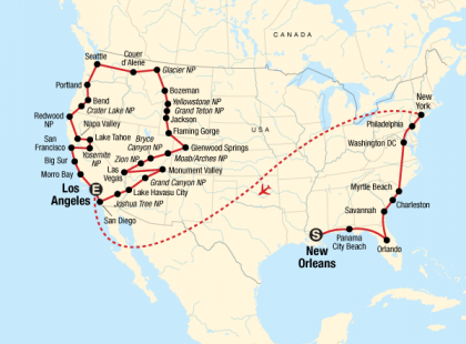 America's Coasts Road Trip – Westbound