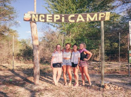 Strike a pose - you made it to Namibia and the Ngepi village camp