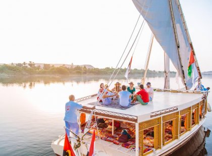 Jump aboard a Felucca and drift down the Nile in Egypt