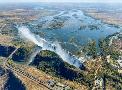 zimbabwe Victoria falls aerial parks river