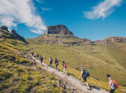 Hike with your group through the Drakensberg Mountain Range in South Africa