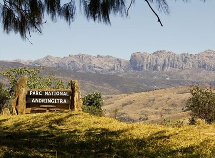 sign for Andringitra National Park, Madagascar