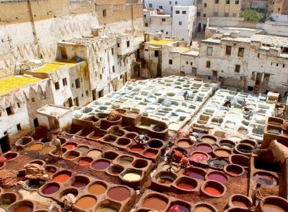Morocco, Fes, Tannery