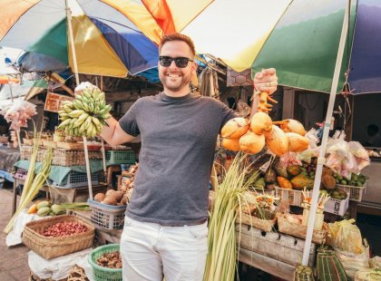 Sample some local produce from one of the many roadside markets in Bali