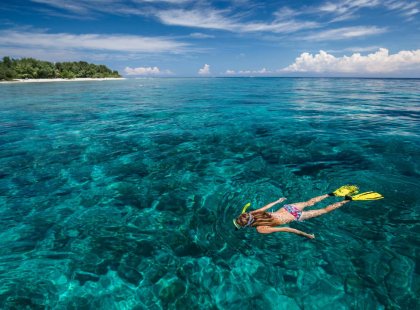 indonesia gili islands girl snorkelling