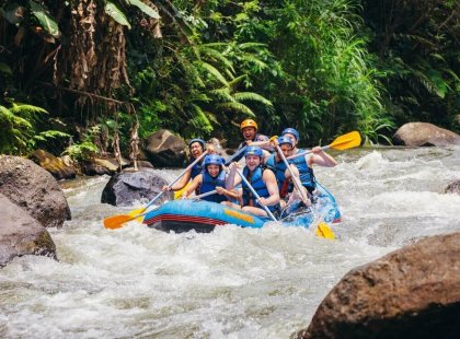 Witness white water rafting in Bali with Intrepid Travel