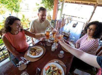 Enjoy a home-cooked meal in Les Village, Bali