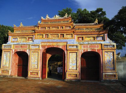 Historical citadel in Hue, Vietnam as visited on a Intrepid Travel Tour