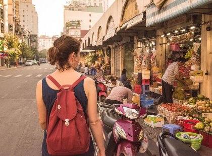 Explore the local markets and shops of downtown Ho Chi Minh City