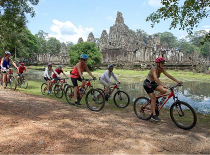 Cycle past some of  the breathtaking sights of Cambodia