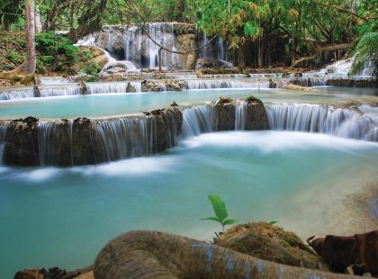 laos luang prabang kwangsi waterfalls