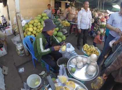cambodia street food seller