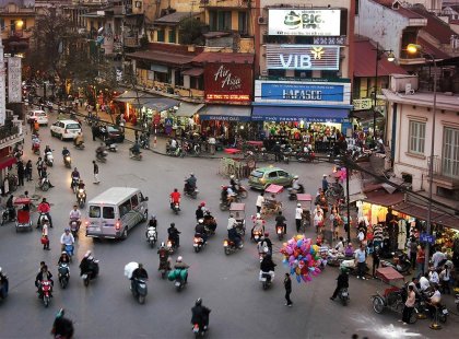 Rush hour in Hanoi, Vietnam